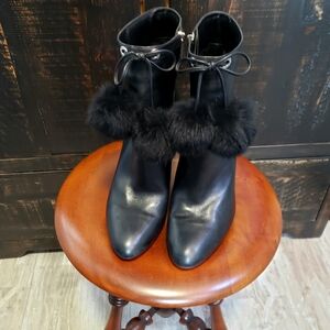Michael Kors Black Leather Ankle Booties